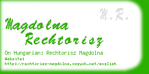 magdolna rechtorisz business card